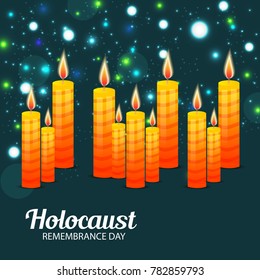 Vector illustration of a Banner for Holocaust Remembrance Day.