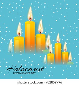 Vector illustration of a Banner for Holocaust Remembrance Day.
