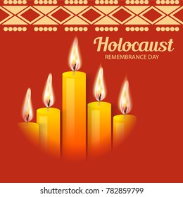 Vector illustration of a Banner for Holocaust Remembrance Day.