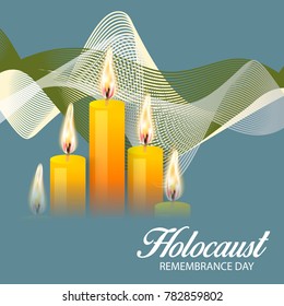 Vector illustration of a Banner for Holocaust Remembrance Day.