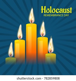 Vector illustration of a Banner for Holocaust Remembrance Day.