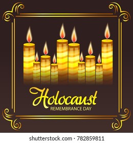 Vector illustration of a Banner for Holocaust Remembrance Day.