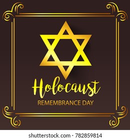 Vector illustration of a Banner for Holocaust Remembrance Day.
