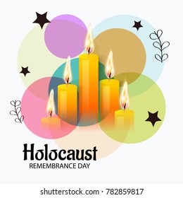 Vector illustration of a Banner for Holocaust Remembrance Day.