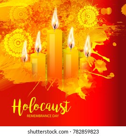 Vector illustration of a Banner for Holocaust Remembrance Day.