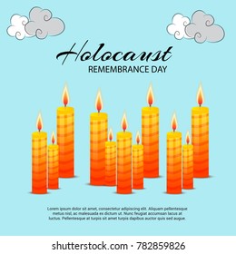 Vector illustration of a Banner for Holocaust Remembrance Day.