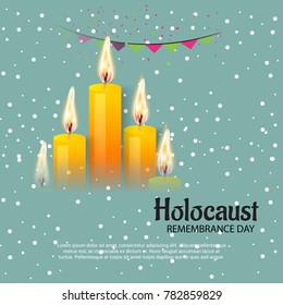 Vector illustration of a Banner for Holocaust Remembrance Day.