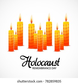 Vector illustration of a Banner for Holocaust Remembrance Day.