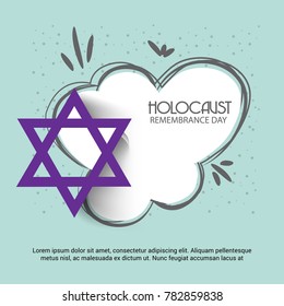 Vector illustration of a Banner for Holocaust Remembrance Day.