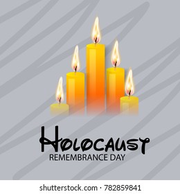 Vector illustration of a Banner for Holocaust Remembrance Day.