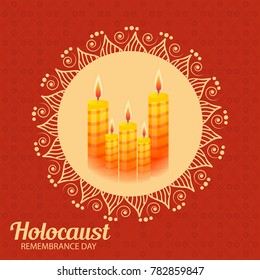 Vector illustration of a Banner for Holocaust Remembrance Day.