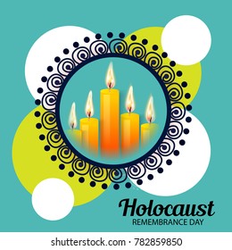 Vector illustration of a Banner for Holocaust Remembrance Day.