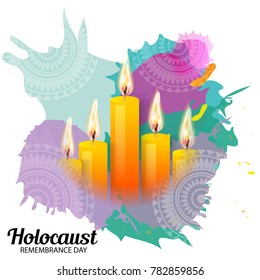Vector illustration of a Banner for Holocaust Remembrance Day.