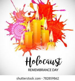 Vector illustration of a Banner for Holocaust Remembrance Day.