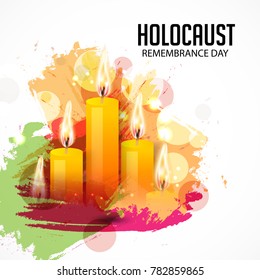 Vector illustration of a Banner for Holocaust Remembrance Day.