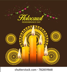 Vector illustration of a Banner for Holocaust Remembrance Day.