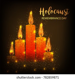 Vector illustration of a Banner for Holocaust Remembrance Day.