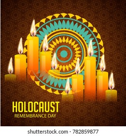 Vector illustration of a Banner for Holocaust Remembrance Day.