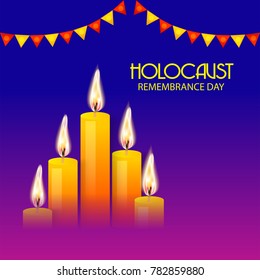 Vector illustration of a Banner for Holocaust Remembrance Day.