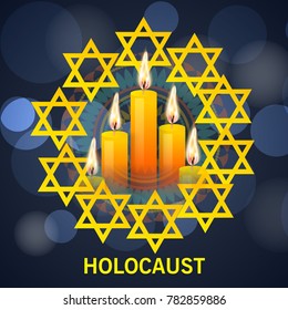Vector illustration of a Banner for Holocaust Remembrance Day.