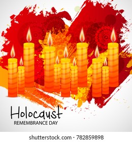 Vector illustration of a Banner for Holocaust Remembrance Day.