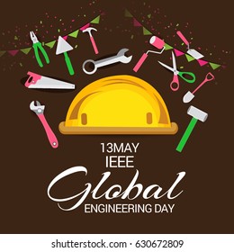 Vector illustration of a Banner for IEEE Global Engineering Day.