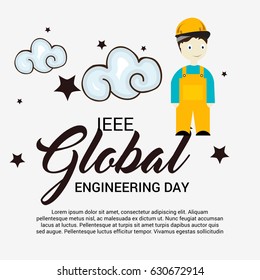 Vector illustration of a Banner for IEEE Global Engineering Day.