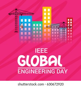Vector illustration of a Banner for IEEE Global Engineering Day.