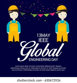 Vector illustration of a Banner for IEEE Global Engineering Day.