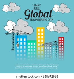 Vector illustration of a Banner for IEEE Global Engineering Day.
