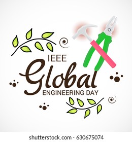 Vector illustration of a Banner for IEEE Global Engineering Day.