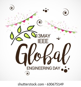 Vector illustration of a Banner for IEEE Global Engineering Day.
