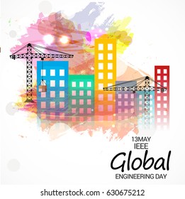 Vector illustration of a Banner for IEEE Global Engineering Day.