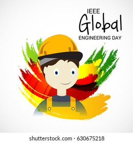 Vector illustration of a Banner for IEEE Global Engineering Day.