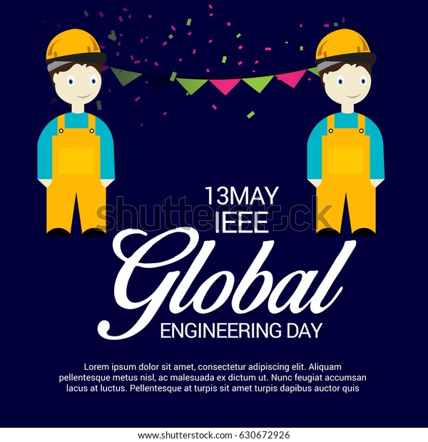 Vector Illustration Banner Ieee Global Engineering Stock Vector