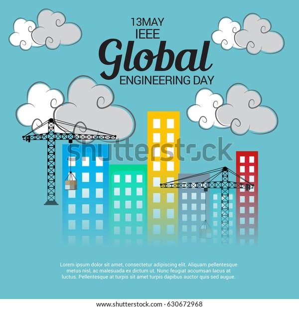 Vector Illustration Banner Ieee Global Engineering Stock Vector