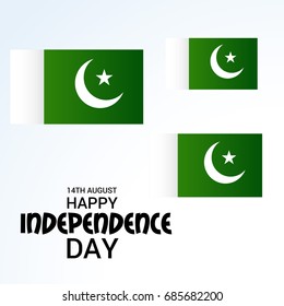 Vector illustration of a Banner for independence day celebration of pakistan.