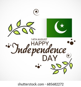 Vector illustration of a Banner for independence day celebration of pakistan.