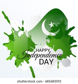 Vector illustration of a Banner for independence day celebration of pakistan.