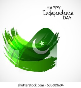 Vector illustration of a Banner for independence day celebration of pakistan.