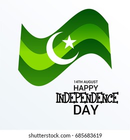 Vector illustration of a Banner for independence day celebration of pakistan.