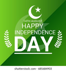 Vector illustration of a Banner for independence day celebration of pakistan.