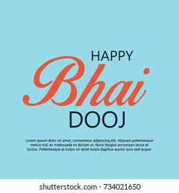 Vector illustration of a Banner for Indian Festival Happy Bhai Dooj.
