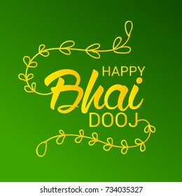 Vector illustration of a Banner for Indian Festival Happy Bhai Dooj.