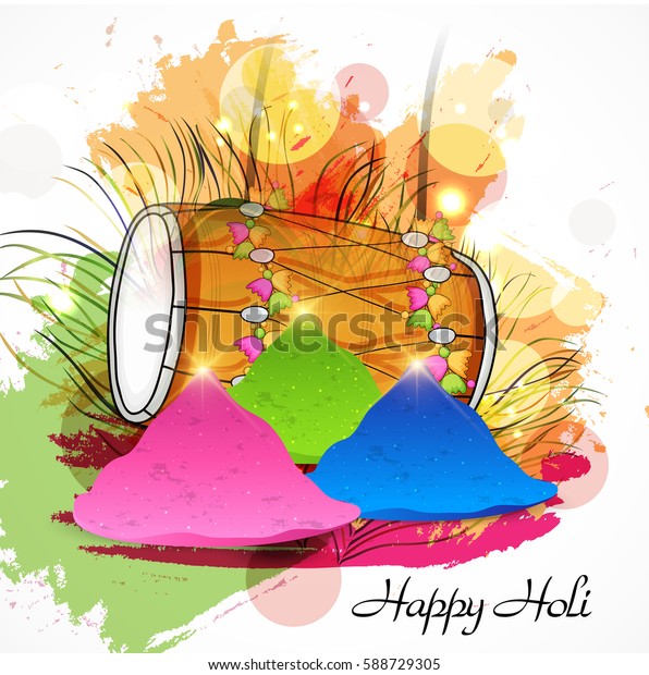 Vector Illustration Banner Indian Festival Colours Stock Vector ...