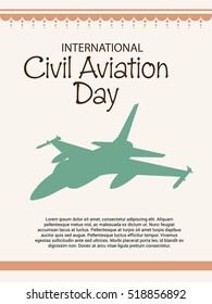 Vector illustration of a Banner For International Civil Aviation Day.