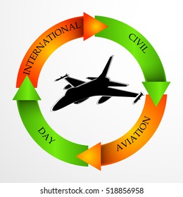 Vector illustration of a Banner For International Civil Aviation Day.