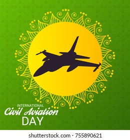 Vector illustration of a Banner for International Civil Aviation Day.