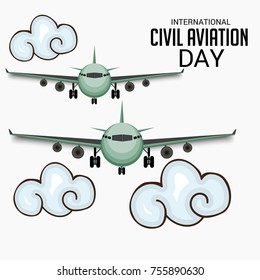 Vector illustration of a Banner for International Civil Aviation Day.