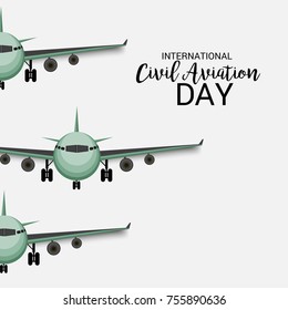 Vector illustration of a Banner for International Civil Aviation Day.